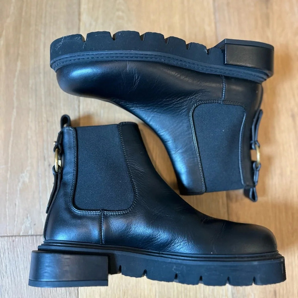Frame le London Chelsea lug sole leather moto boot - Picture 3 of 11